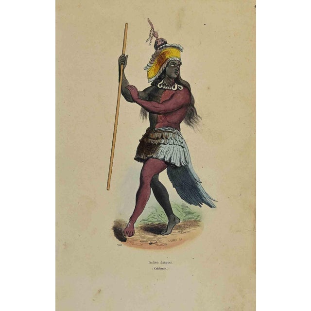 Dancing Indian is a hand colored lithographs made by Auguste Wahlen in 1844. Good conditions. The artwork belongs to the...
