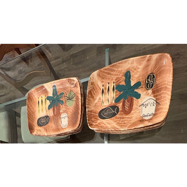 Mid-Century Modern 1950s Marc Bellaire Signed Friendly Island Party Set - 21 pcs For Sale - Image 3 of 8