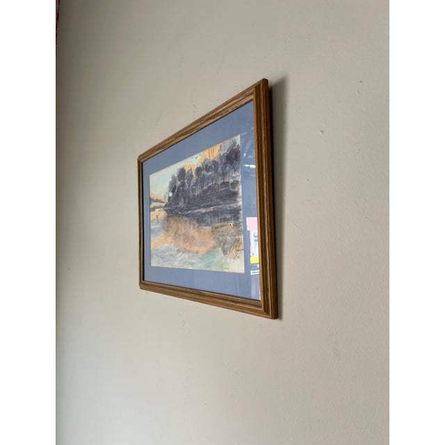 1990's Sylvia Impressionist Watercolor Painting, Framed For Sale - Image 4 of 11