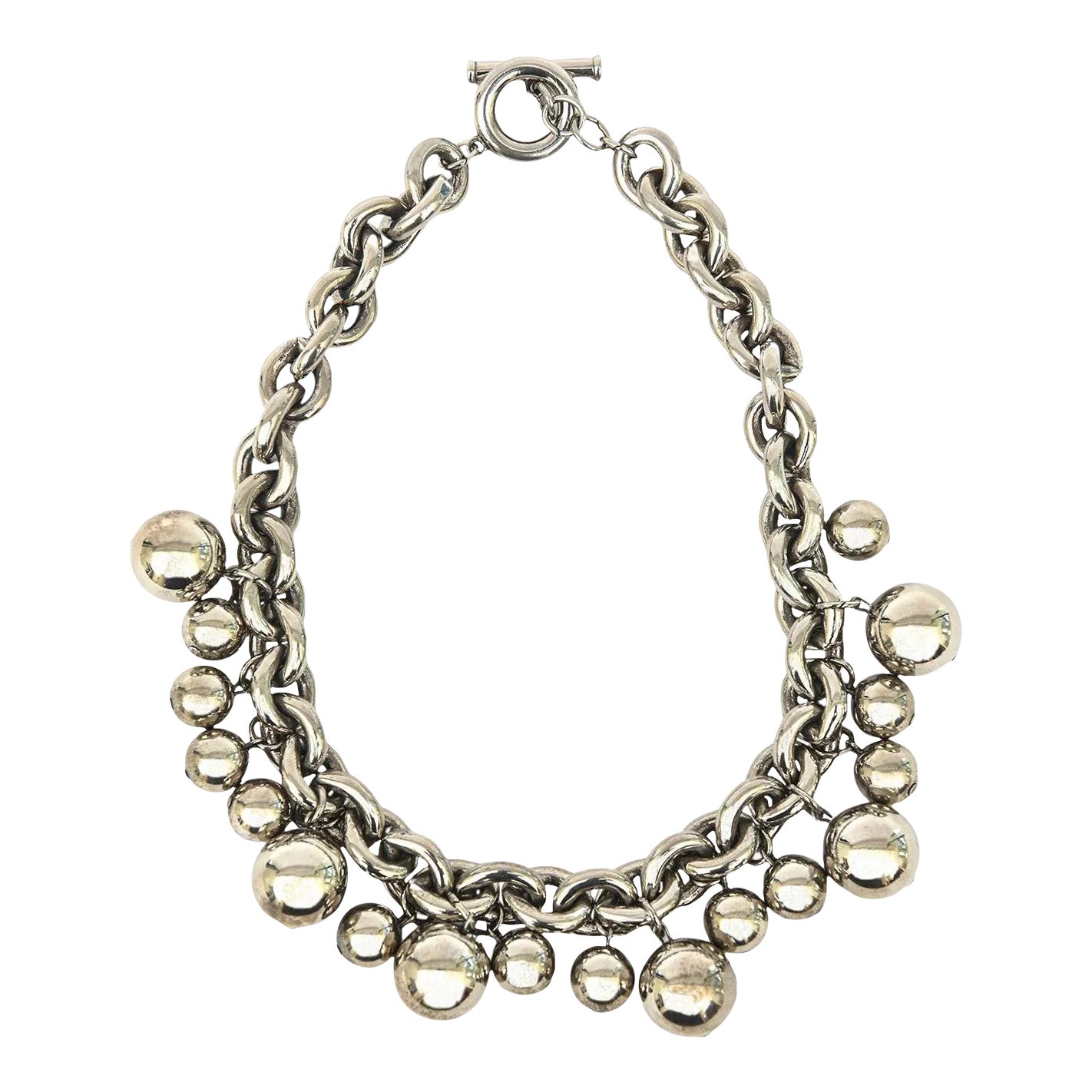 アクセサリー vintage GIVENCHY silver chain necklace GIVENCHY Vintage Chain Link Logo Silver Long Necklace - Etsy