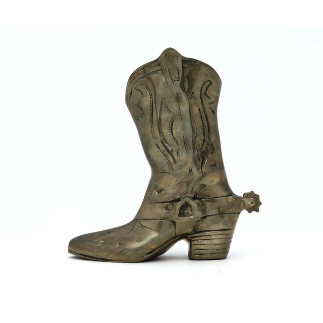 Vintage Brass Boot With a Moveable Spur For Sale - Image 11 of 11