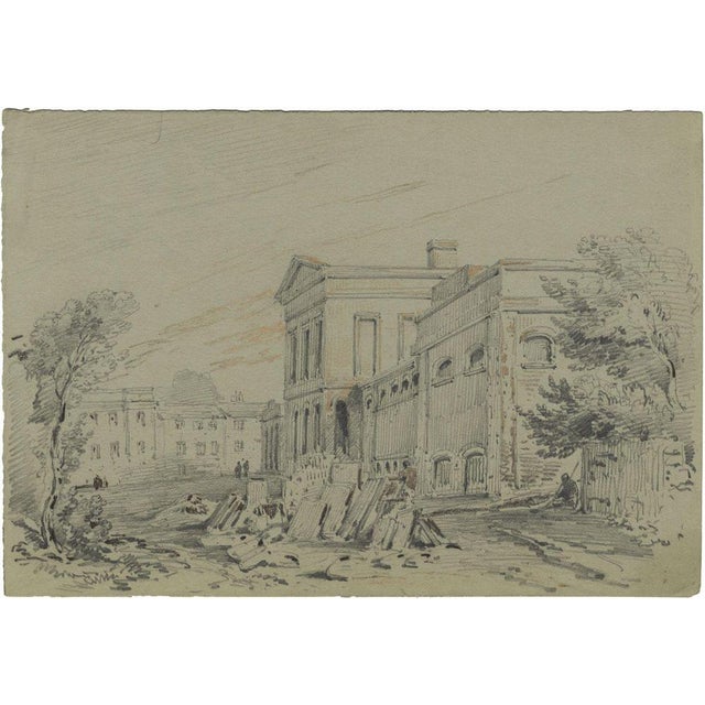 An original 1839 graphite drawing, Monro, The Market House, Ryde, Isle of Wight.A fine graphite drawing by a member of the...
