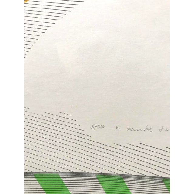 1970 Minimalist Landscape Lithograph by V. Vanhee For Sale - Image 4 of 6