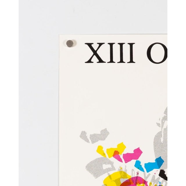 Paper Lake Placid Ice Hockey Olympic Poster by Robert Madden, 1980 For Sale - Image 7 of 9