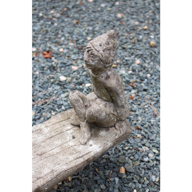 Mid-20th Century English Cast Stone Elves Teeter-Totter Garden Figure For Sale - Image 4 of 6