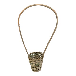 Antique Barbola Roses Funeral Basket For Sale