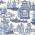 Schumacher Nanjing Chinoiserie Wallpaper in Porcelain Blue - 2-Roll Set (9 Yards) For Sale