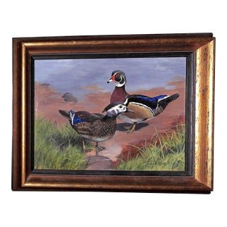Mid 20th Century Richard Britton (b.1931-) Gamebirds Oil on Canvas Provenance: The c.z. Guest Estate For Sale