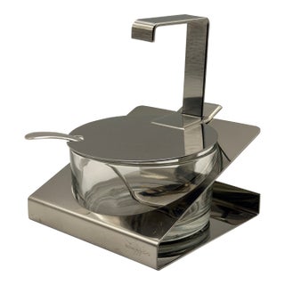 1990s Pintinox Prima Stainless Steel & Glass Formaggera For Sale