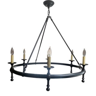 Visual Comfort Bronze Chandelier Ceiling Light For Sale