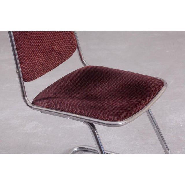 Vintage Tubular Steel Dining Chair, Italy, 1970s For Sale - Image 10 of 11