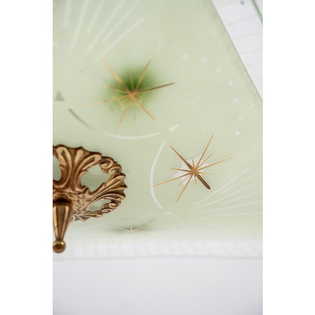 Metal Pendant Light in the style of Pietro Chiesa for Fontana Arte, 1940s For Sale - Image 7 of 8