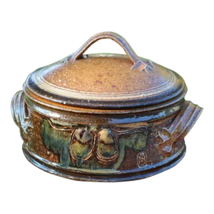 Mid Century Stoneware Studio Pottery Lidded Casserole