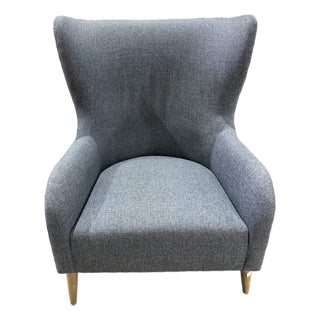 Crate and Barrel Gray Accent Chair For Sale