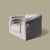 Late 20th Century Natuzzi Italian Leather Lounge Chair in Light Gray, Mid-Century, Postmodern For Sale - Image 9 of 11