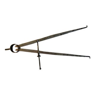 19th C. Hand-Forged Iron 14" Machinist Inside Calipers For Sale