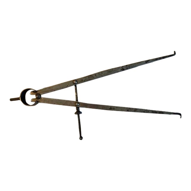 19th C. Hand-Forged Iron 14" Machinist Inside Calipers For Sale