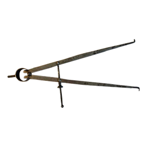 19th C. Hand-Forged Iron 14" Machinist Inside Calipers