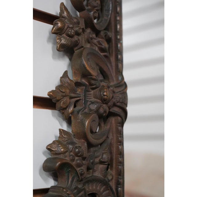 Victorian Vintage Bronze Victorian Wall Mirror For Sale - Image 3 of 10