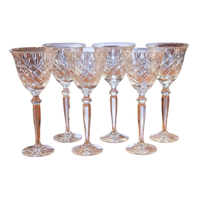 280 Ml Pineapple Glasses by Huta Szkła Julia, Set of 6 For Sale