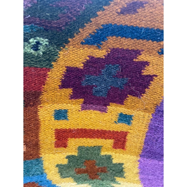 1970s Eddie Sulca Peruvian Woven Abstract Tapestry For Sale - Image 10 of 12