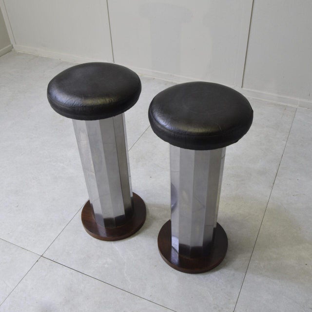 Vintage Italian Bar Stools, 1970s, Set of 2 For Sale - Image 4 of 7
