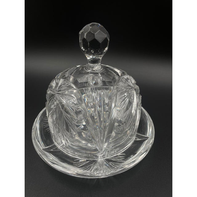 Crystal Butter Dish, 1972 For Sale - Image 6 of 13
