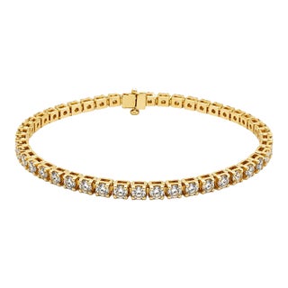 14k Diamond Tennis Bracelet For Sale