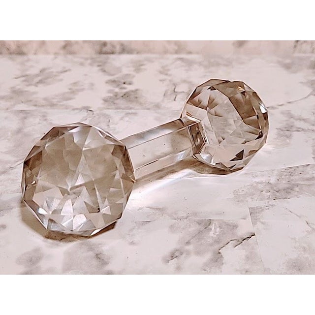 Vintage Clear Cut Glass Knife Rest For Sale - Image 4 of 7