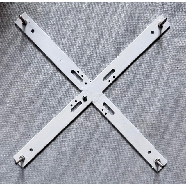 Metal French Empire Style Faceted Crystal Flush Mount Ceiling Light Fixture For Sale - Image 7 of 7