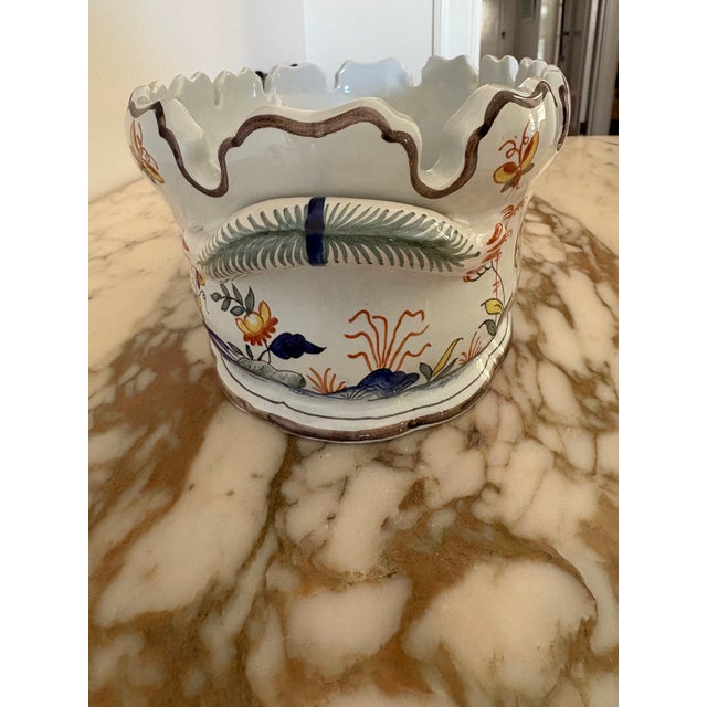 Late 20th Century Handpainted Faience Tiffany & Co. Chinoiserie Jardineire For Sale - Image 12 of 12