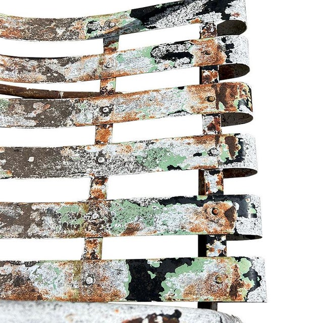 Mid 20th Century Mid 20th Century Metal Outdoor Cantilever Patio Arm Chair For Sale - Image 5 of 6