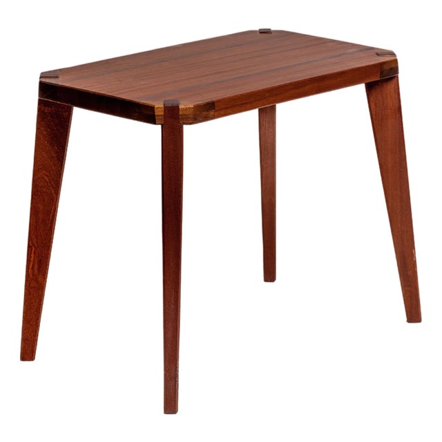 Mahogany and Walnut End Table For Sale