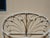 Vintage French Elliott's Designs White Gold Iron Queen Headboard W Footboard #3 For Sale - Image 15 of 15