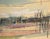 American Mid Century Modern Farmhouse Landscape in Watercolor and Ink on Paper by Robin Gay McCline For Sale - Image 3 of 8