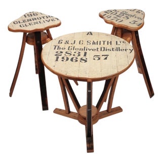 Glenlivet Whisky Table and Chairs, Set of 3 For Sale