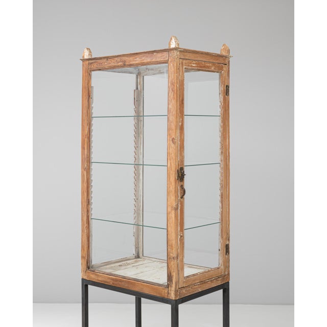 19th Century French Wooden Display Case On Metal Base For Sale In Greensboro - Image 6 of 18