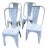 1930s Fremch Xavier Pauchard Tolix Industrial Galvanized Model a Chairs - Set of 4 For Sale