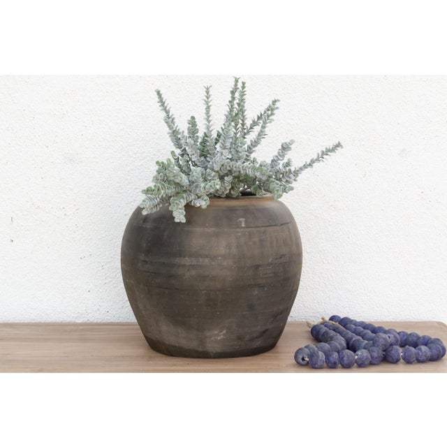 Gray Weathered Faded Ash Clay Jar For Sale - Image 8 of 8
