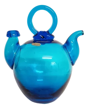 Blue Crystal Bottle, Spain, 1980s