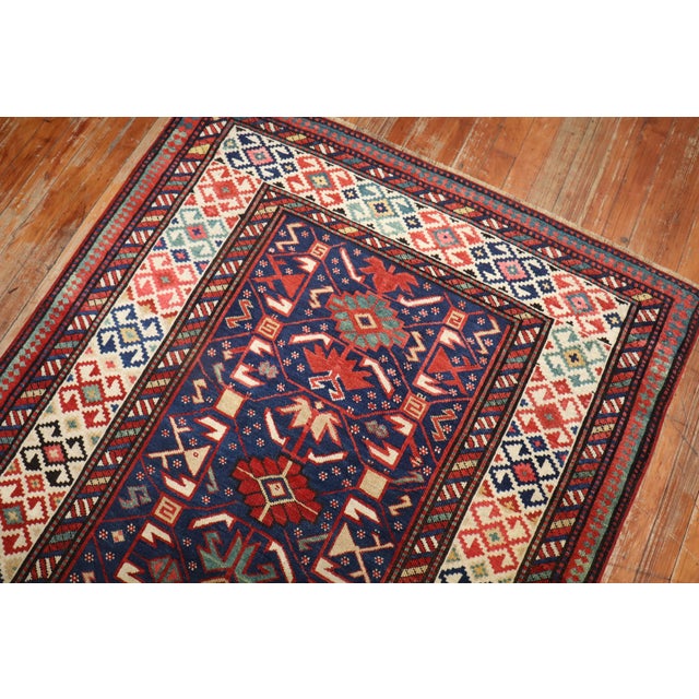 Zabihi Collection Antique Caucasian Kuba 19th Century Wide Runner - 3'11" x 12'1" For Sale - Image 10 of 11