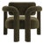 Double Arch Armchair in Olive Green Chenille from Insidherland For Sale