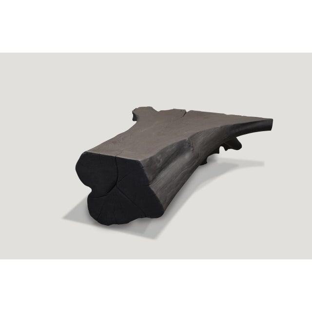 2010s Andrianna Shamaris Triple Burnt Teak Wood Coffee Table For Sale - Image 5 of 5