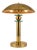 Brass Mushroom Table Lamp with Glass Ring Details, 1990s For Sale