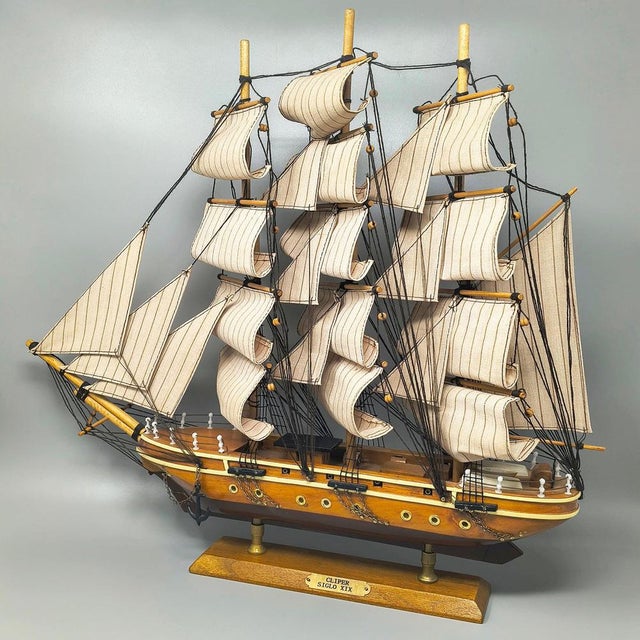 19th Century Cliper Siglo Model Ship, England, 1970s For Sale - Image 6 of 10