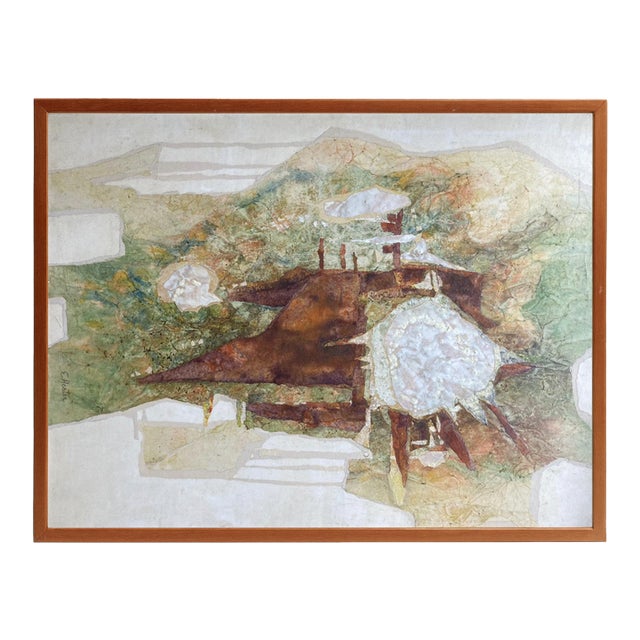 Abstract Collage — Evelyn Hester, “Martian Landings” (1960s) For Sale