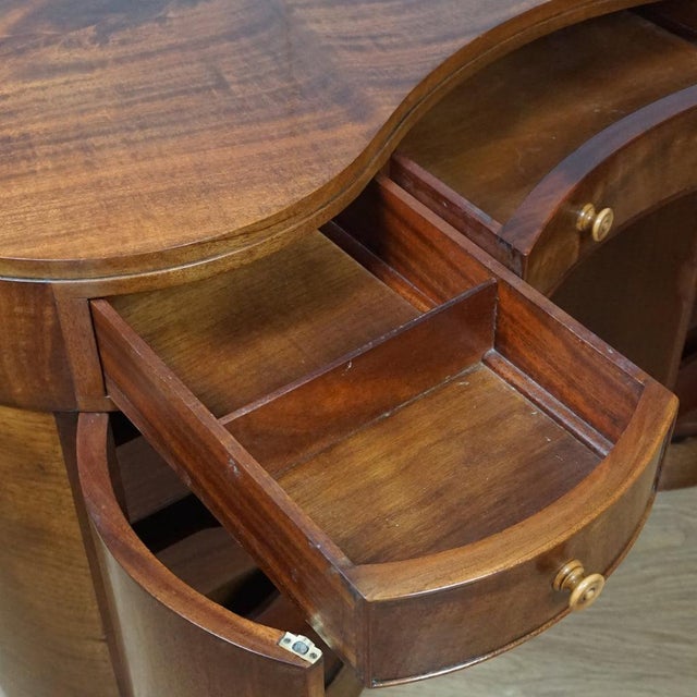Art Deco Kidney Shaped Desk, 1920s For Sale - Image 10 of 11
