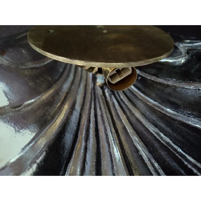 1990s Murano Transparent Glass and Brass Wall Light, 1990 For Sale - Image 5 of 9