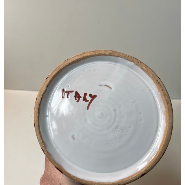 Italian Hand-Painted Ceramic Planter with Seahorse, 1960s For Sale - Image 6 of 7