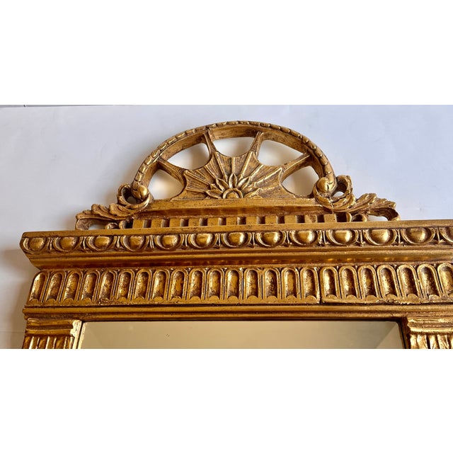 Vintage Pier Gilt Wood Beveled Mirror For Sale - Image 10 of 15
